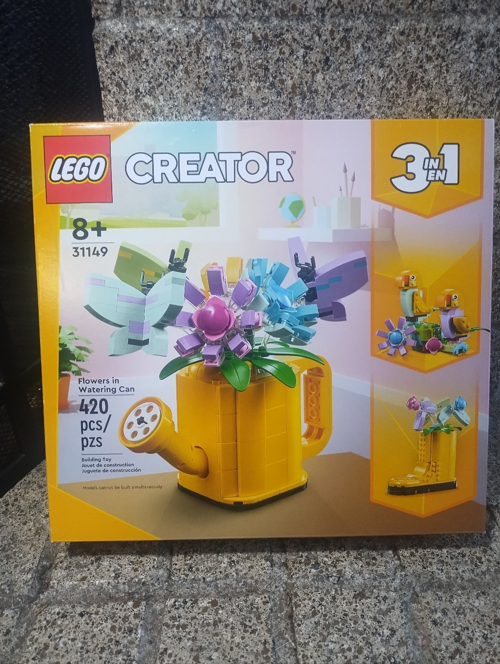New Lego Creator 3 In 1 Flowers In Watering Can Building Blocks